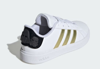 Tenis Adidas Star Wars Grand Court 2.0 Blanco/Dorado Niños